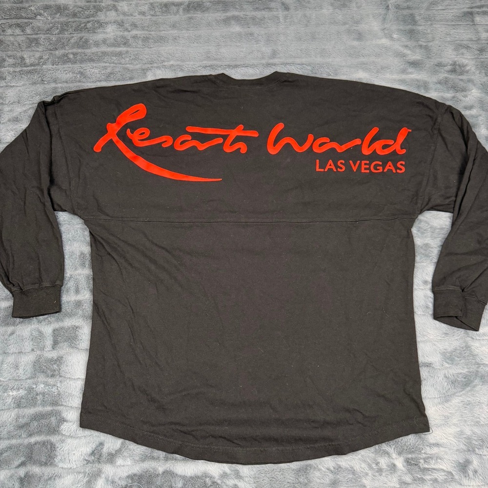 Spirit Jersey Resorts World Las Vegas Long Sleeve Shirt Black Red Size M